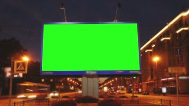 bir Billboard yeşil bir ekran ile