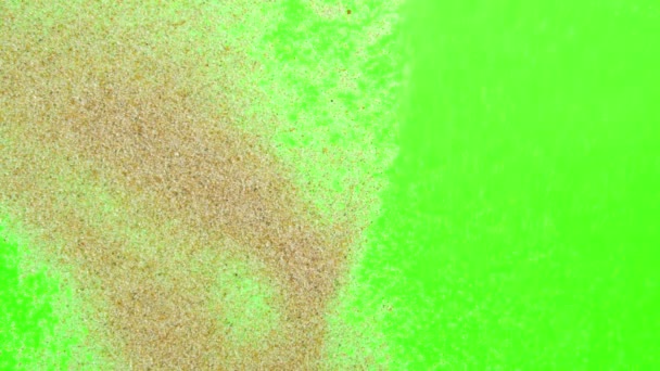 Sabbia su uno schermo verde — Video Stock