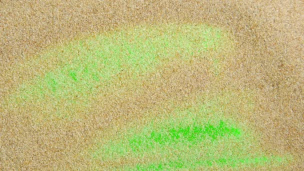 Sand på en grön skärm — Stockvideo