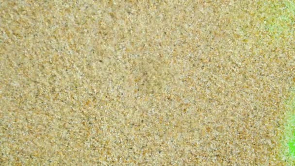 Sand auf einem grünen Bildschirm — Stockvideo