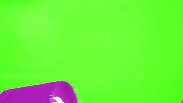 Grön skärm är målade över av borsten — Stockvideo