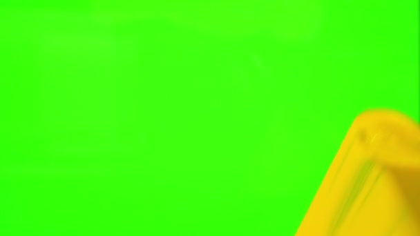 Pantalla verde se pinta pintura Over.yellow — Vídeo de stock