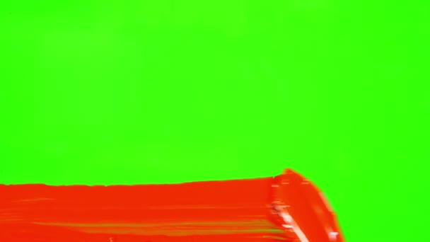 Tela verde é pintado sobre — Vídeo de Stock