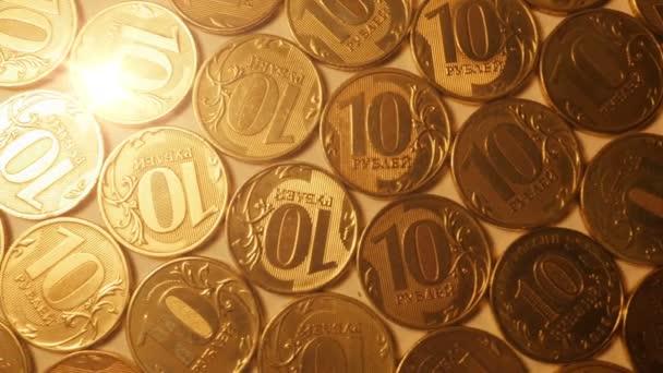 Χρυσά νομίσματα. Βολή κουκλίτσα — Αρχείο Βίντεο