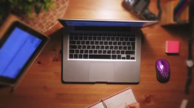 Modern iş kişinin çalışma alanı. Havadan görünümü .