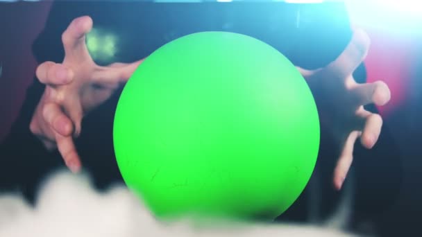 Magic Ball With Green Screen — Stock Video