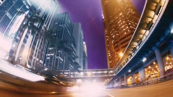 Le strade serali di Hong Kong . — Video Stock