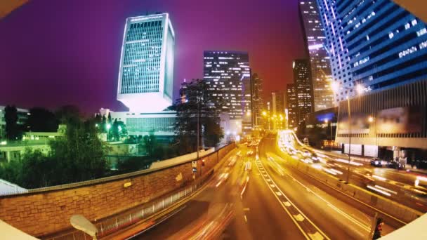 Les rues du soir de Hong Kong . — Video