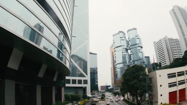 Hong Kong, China - 28 de fevereiro de 2017: Day Streets of Hong Kong — Vídeo de Stock