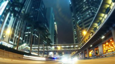 Hong Kong, Çin - 28 Şubat, 2017: akşam sokakları Hong Kong
