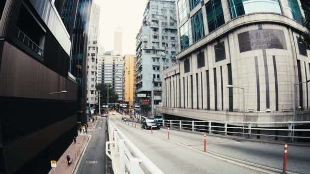 Hong Kong, China - 28 de fevereiro de 2017: Day Streets of Hong Kong — Vídeo de Stock