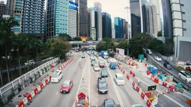 Hongkong, Čína - 28 únor 2017: den ulicích Hong Kong — Stock video