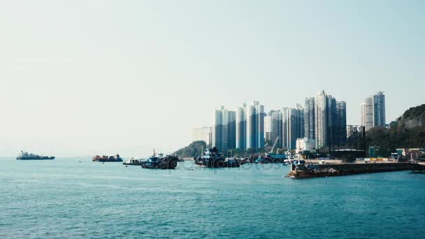 Vistas al agua de Hong Kong — Vídeos de Stock