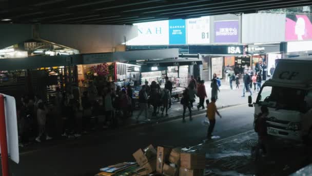 Hongkong, Čína - 28 únor 2017: ulicích Hong Kong — Stock video