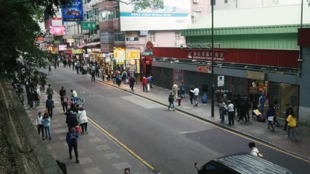 Hong Kong, Çin - 28 Şubat, 2017: Hong Kong sokakları — Stok video