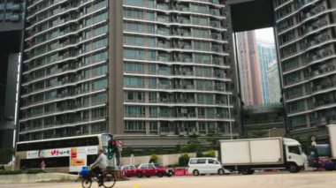 Hong Kong, Çin - 28 Şubat, 2017: Hong Kong sokakları