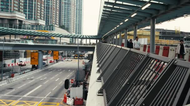 Гонконг, Китай - 28 февраля 2017 года: Улицы Гонконга — стоковое видео