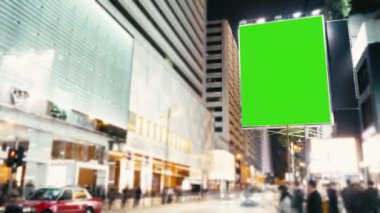 bir Billboard yeşil ekran .zaman sukut ile