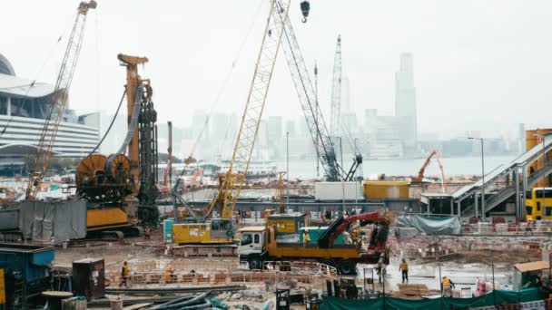The Construction of the Hong Kong :hong Kong ,china - 25 Feb, 2017 — Stock Video