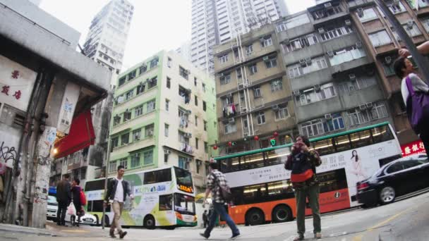 Gaderne i Hongkong: hong Kong, Kina 26 Feb, 2017 – Stock-video