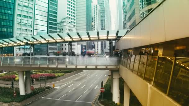 Las Calles Vespertinas de Hong Kong. Tiempo de caducidad . — Vídeo de stock