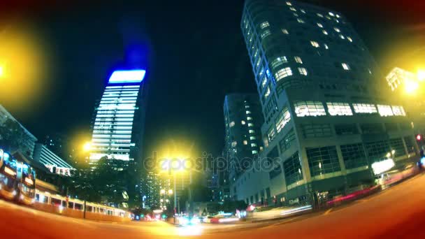 Les rues du soir de Hong Kong. Délai imparti . — Video