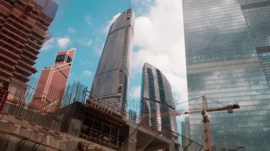 Moskova merkezinde bir gökdelen inşaatı