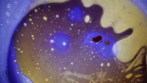 Абстрактні візерунки чорнила у воді — стокове відео