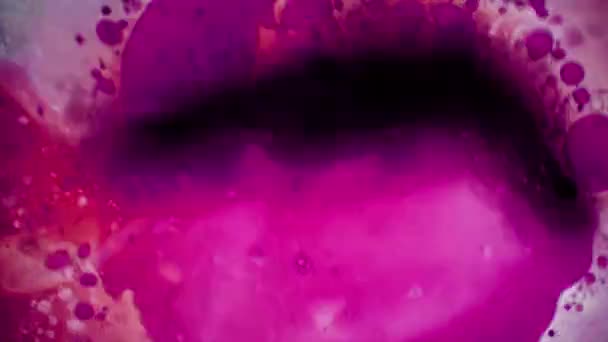 Abstrakt mönster av bläck i vatten — Stockvideo