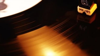 Vinil kaydıdır Rotating.Close Up