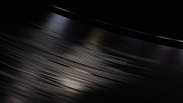 Vinyl Record is Rotating.Close Up — Stockvideo