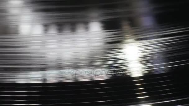 Vinyl Record is Rotating.Close Up — Stockvideo