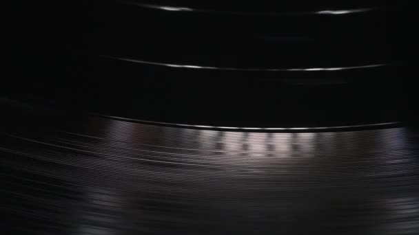 Vinylskiva är Rotating.Close upp — Stockvideo