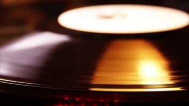 Vinil kaydıdır Rotating.Close Up