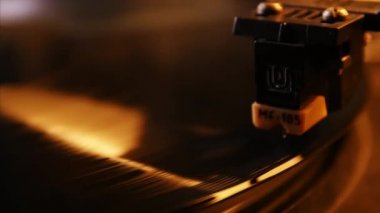 Vinil kaydıdır Rotating.Close Up