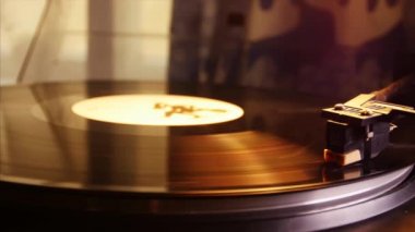Vinil kaydıdır Rotating.Close Up