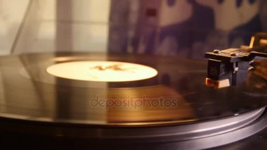 Vinil kaydıdır Rotating.Close Up