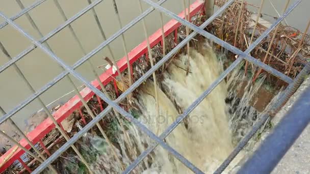 Drain d'eau d'égout dans le puisard 