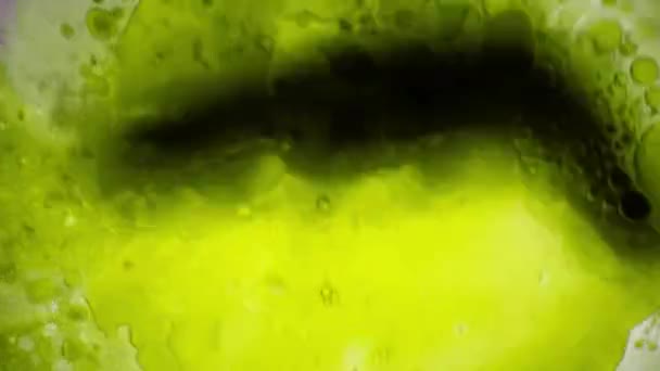 Microscopische weergave van inkt in Water — Stockvideo