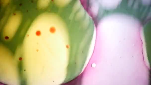 Microscopische weergave van inkt in Water — Stockvideo