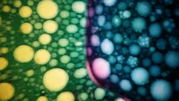 Vue microscopique de l'encre dans l'eau 