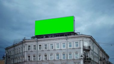 bir Billboard yeşil bir ekran ile