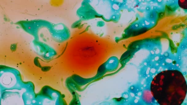 Mikroskobik desenleri, renkleri ve boyalar — Stok video