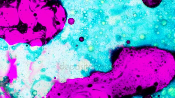 Mikroskopiske fargemønstre og fargemønstre – stockvideo