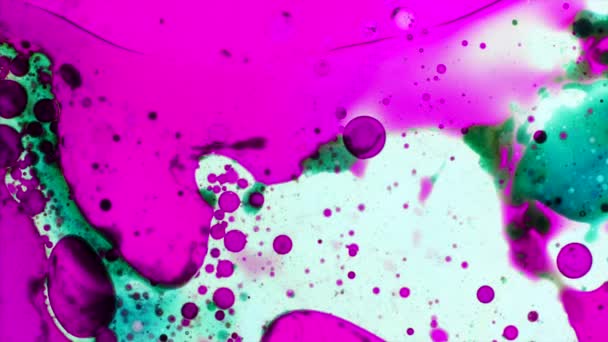 Mikroskopiska mönster av färger och lacker — Stockvideo