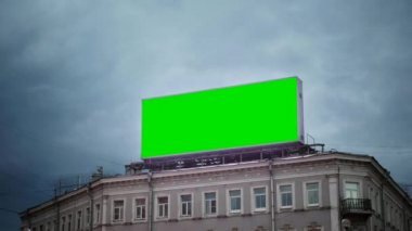 bir Billboard yeşil bir ekran ile