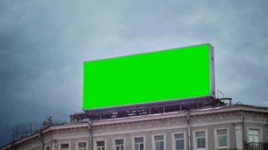 bir Billboard yeşil bir ekran ile