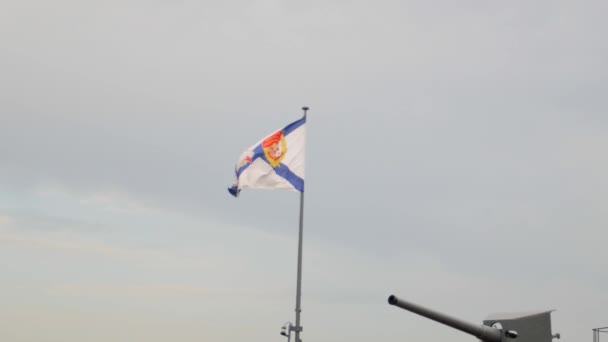 Las aletas de la bandera de St Andrews — Vídeo de stock