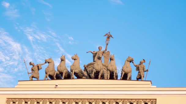 サンクトペテルブルク、ロシアの Lapse.palace 広場の時間. — ストック動画