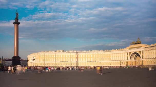 Time Lapse.palace Square in Sint-Petersburg, Rusland. — Stockvideo